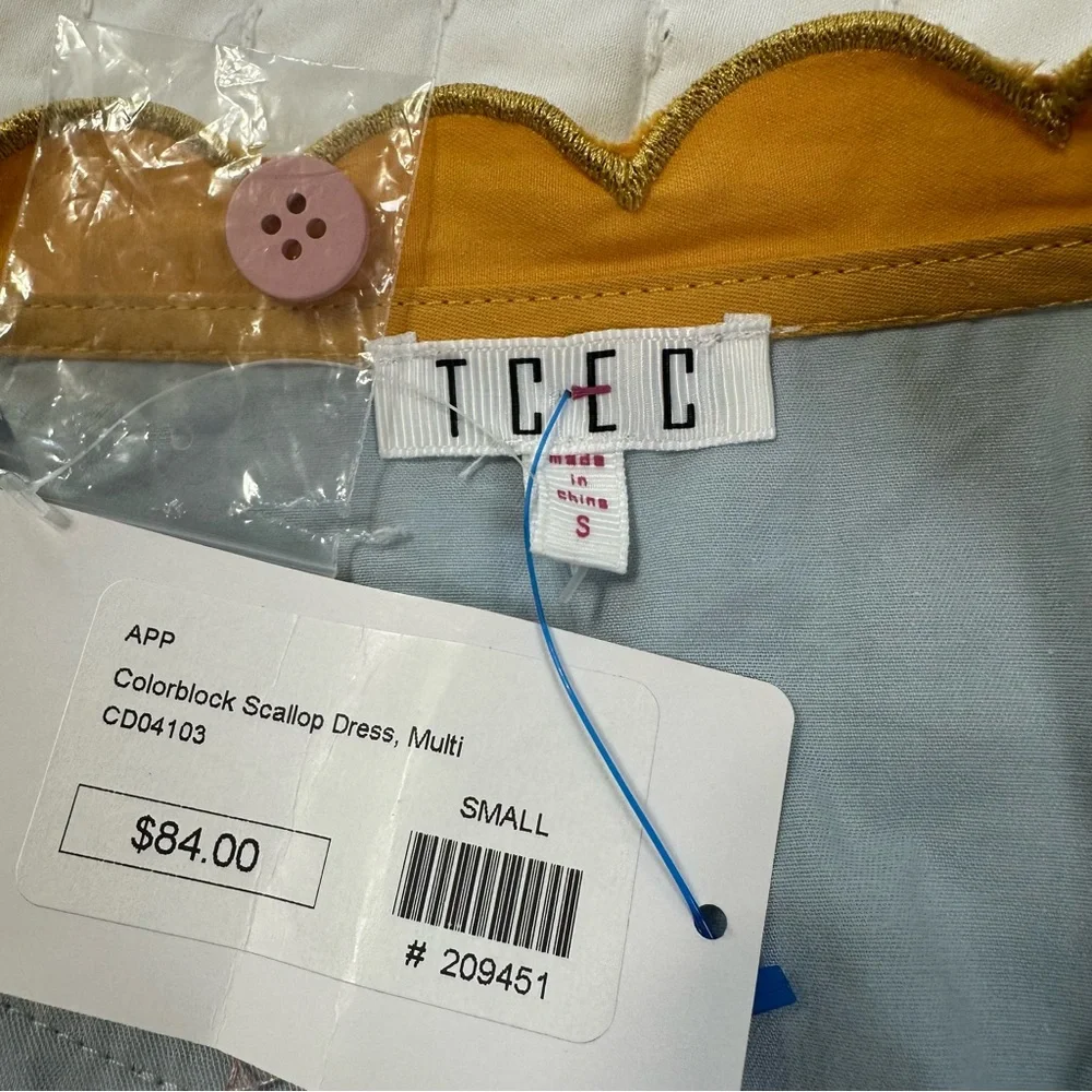 TCEC  Pastel Long Sleeves Ruffle Colorful Mini Dress with Yellow Accents - Picture 13 of 16